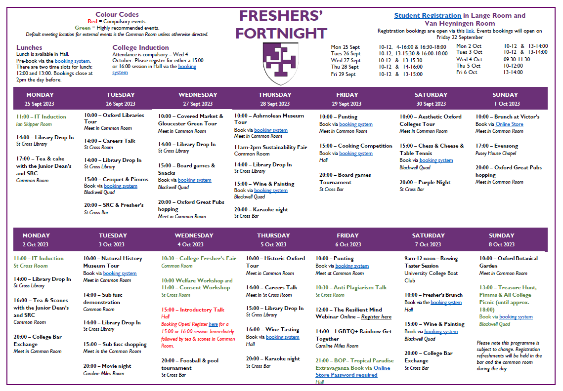 freshers 2023 freshers timetable