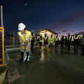 The Vice-Chancellor at the Topping Out Ceremony