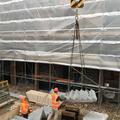 West Wing Staircases being lifted into position