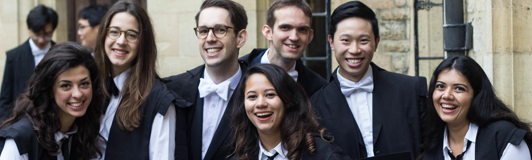 A group of smiling students at Matriculation 2017