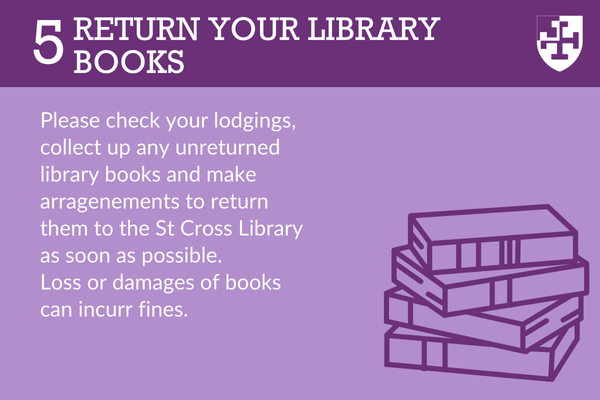 5 library books