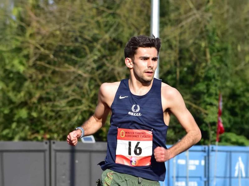 jack johnson competing in the Athletics Varsity Match.