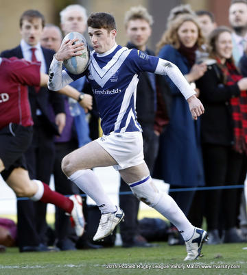 Josh Marshall playing rugby