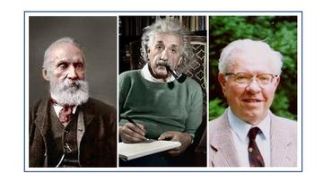 picture of William Thomson (Lord Kelvin), Albert Einstein and Fred Hoyle
