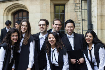 A group of smiling students at Matriculation 2017