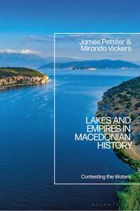 Professor James Pettifers book titled lakes and empires in Macedonian History, coastline image behind text.