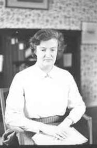 Ruth in the 'Wooden Hut' in the early days of St Cross Ruth in the 'Wooden Hut' in the early days of St Cross
